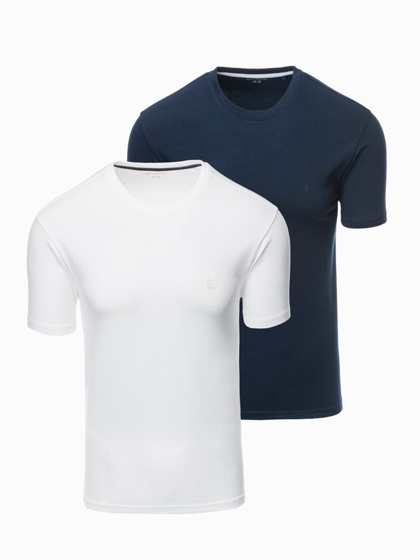 Ombre Clothing Set di tre T-shirt BASIC da uomo in cotone a girocollo Ombre Clothing