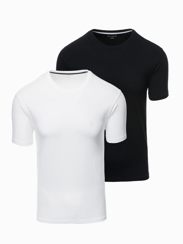 Ombre Clothing Set di tre T-shirt BASIC da uomo in cotone a girocollo Ombre Clothing