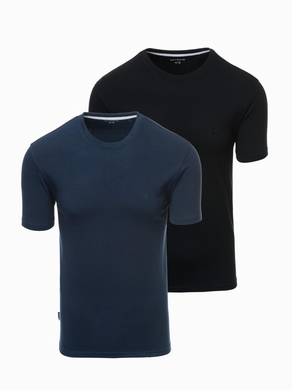 Ombre Clothing Set di tre T-shirt BASIC da uomo in cotone a girocollo Ombre Clothing