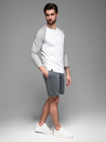 Ombre Clothing Pantaloncini da ginnastica da uomo in cotone BASIC grigio Ombre Clothing