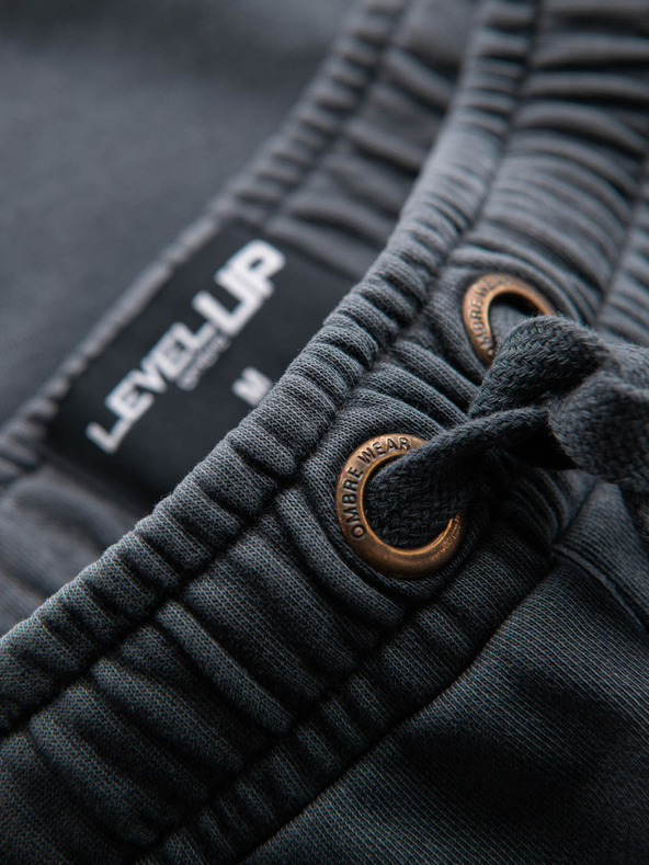 Ombre Clothing Pantaloncini da ginnastica da uomo in cotone BASIC grigio Ombre Clothing