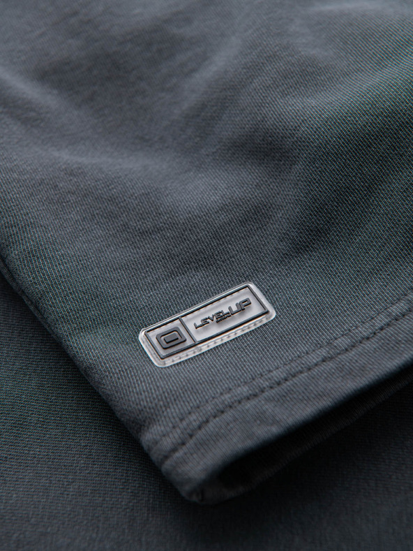 Ombre Clothing Pantaloncini da ginnastica da uomo in cotone BASIC grigio Ombre Clothing