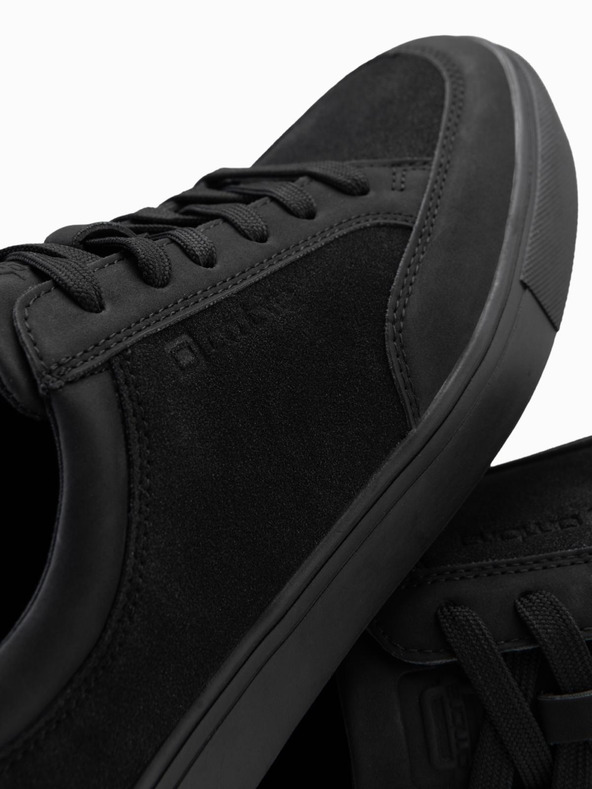 Ombre Clothing Scarpe monocromatiche da uomo in stile streetwear nero Ombre Abbigliamento