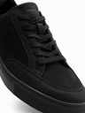 Ombre Clothing Scarpe monocromatiche da uomo in stile streetwear nero Ombre Abbigliamento