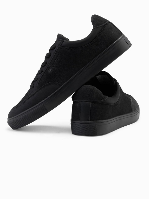 Ombre Clothing Scarpe monocromatiche da uomo in stile streetwear nero Ombre Abbigliamento