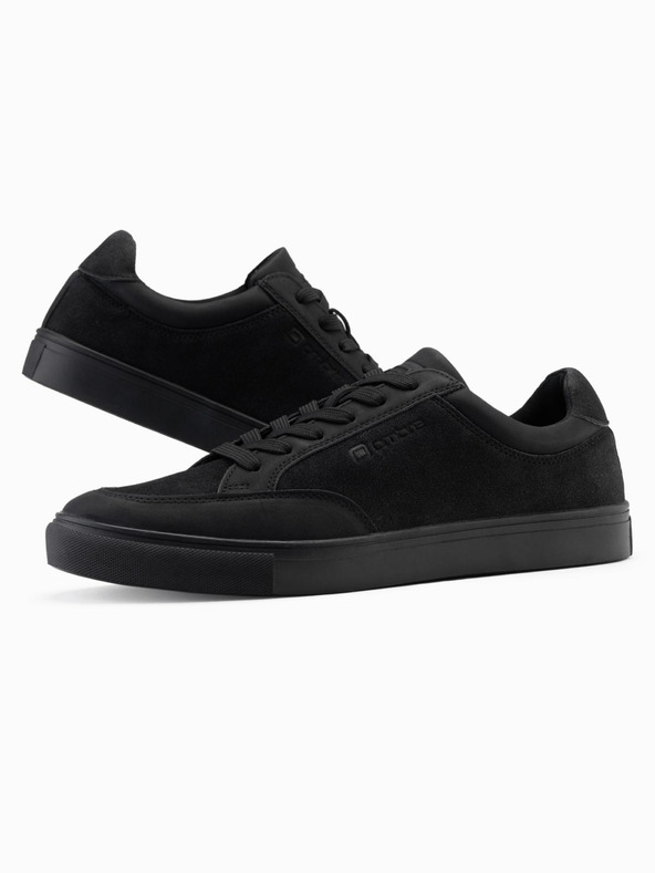 Ombre Clothing Scarpe monocromatiche da uomo in stile streetwear nero Ombre Abbigliamento