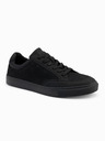 Ombre Clothing Scarpe monocromatiche da uomo in stile streetwear nero Ombre Abbigliamento