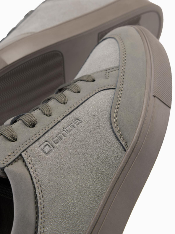 Ombre Clothing Scarpe streetwear a tinta unita da uomo Verde Ombre Abbigliamento