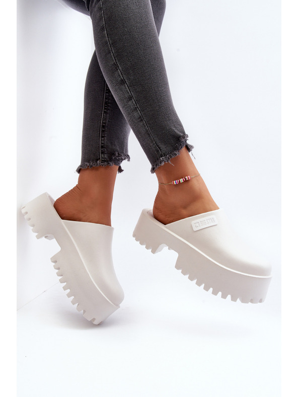 BIG STAR SHOES Pantofole da donna con suola solida Big Star Bianco