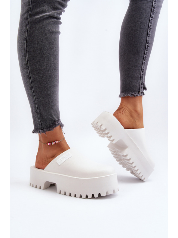 BIG STAR SHOES Pantofole da donna con suola solida Big Star Bianco