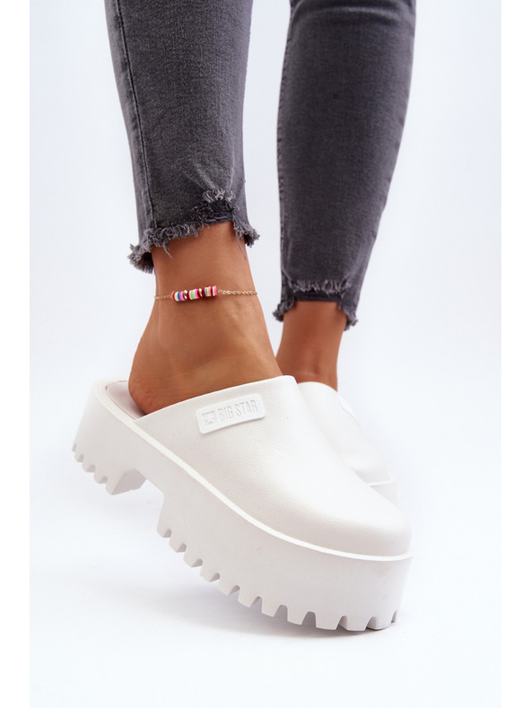 BIG STAR SHOES Pantofole da donna con suola solida Big Star Bianco