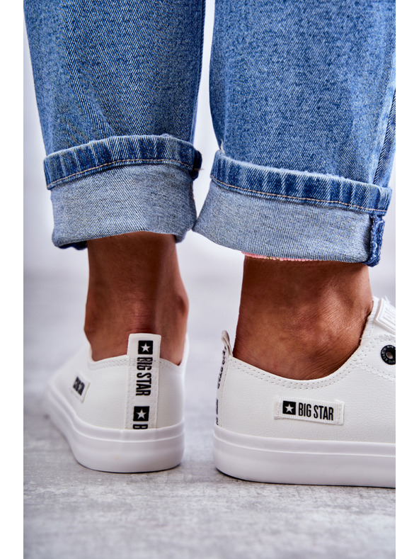 BIG STAR SHOES Sneakers basse da donna in pelle Big Star - Bianco