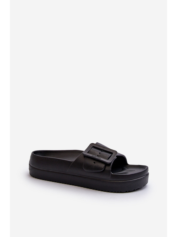 BIG STAR SHOES Pantofole con plateau in schiuma da donna con fibbia Big Star Nero