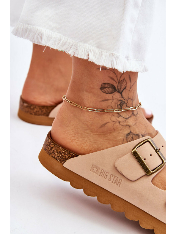 BIG STAR SHOES Pantofole classiche da donna Big Star LL274478 Beige