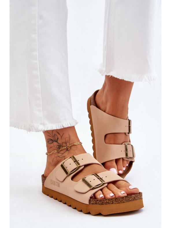 BIG STAR SHOES Pantofole classiche da donna Big Star LL274478 Beige