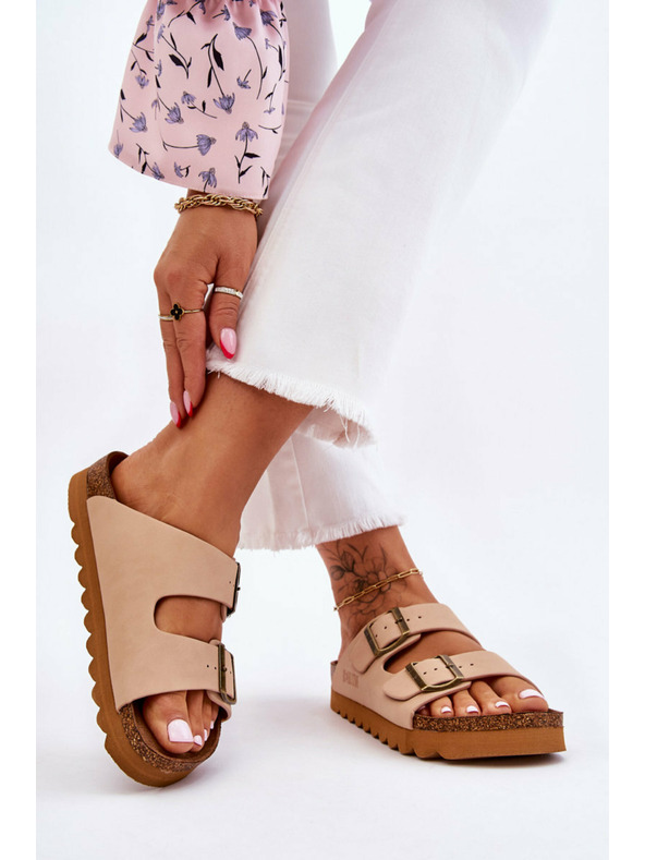 BIG STAR SHOES Pantofole classiche da donna Big Star LL274478 Beige