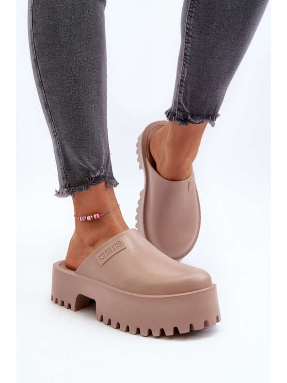 BIG STAR SHOES Pantofole da donna con suola solida Big Star Beige