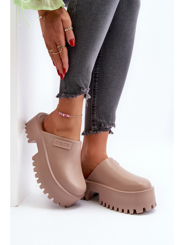 BIG STAR SHOES Pantofole da donna con suola solida Big Star Beige