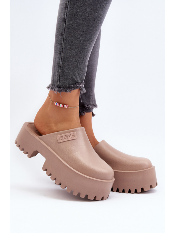 BIG STAR SHOES Pantofole da donna con suola solida Big Star Beige