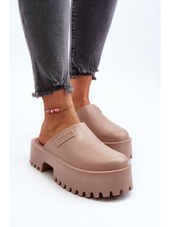 BIG STAR SHOES Pantofole da donna con suola solida Big Star Beige