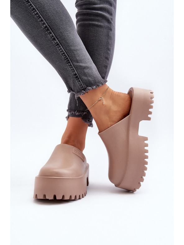 BIG STAR SHOES Pantofole da donna con suola solida Big Star Beige