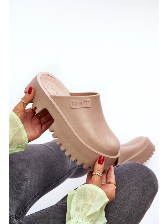 BIG STAR SHOES Pantofole da donna con suola solida Big Star Beige