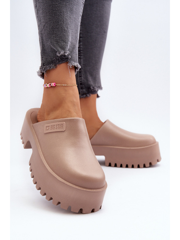 BIG STAR SHOES Pantofole da donna con suola solida Big Star Beige