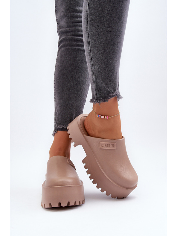 BIG STAR SHOES Pantofole da donna con suola solida Big Star Beige