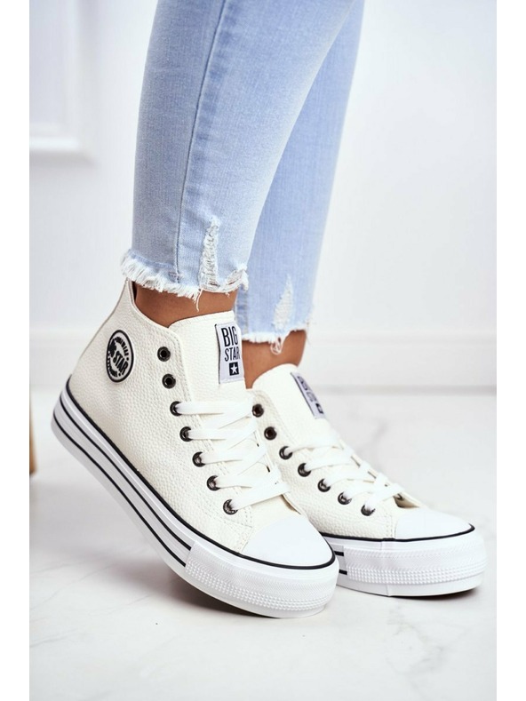 BIG STAR SHOES Scarpe da ginnastica alte Big Star da donna - Bianco