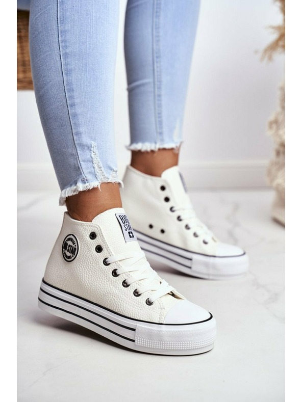 BIG STAR SHOES Scarpe da ginnastica alte Big Star da donna - Bianco