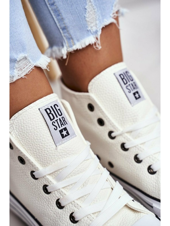 BIG STAR SHOES Scarpe da ginnastica alte Big Star da donna - Bianco