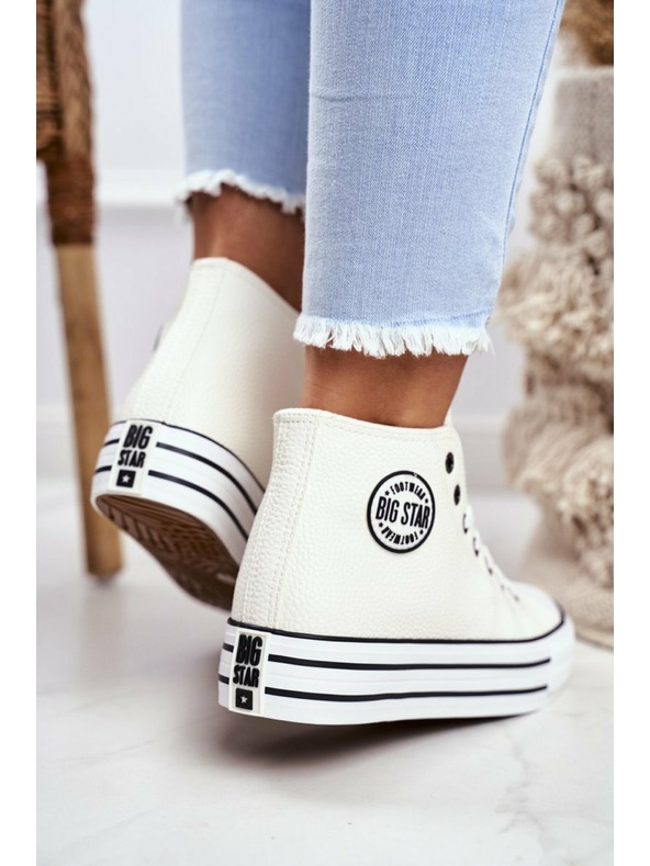 BIG STAR SHOES Scarpe da ginnastica alte Big Star da donna - Bianco