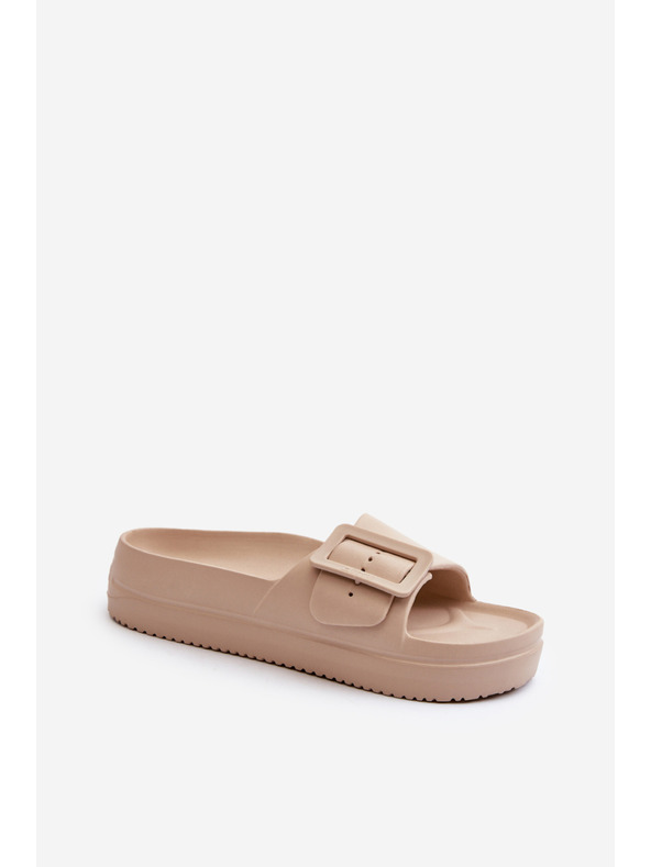 BIG STAR SHOES Pantofole da donna in schiuma con fibbia Big Star beige