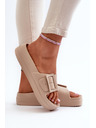 BIG STAR SHOES Pantofole da donna in schiuma con fibbia Big Star beige
