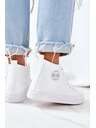 BIG STAR SHOES Sneakers alte da donna in pelle Big Star Bianco