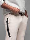 Ombre Clothing Pantaloni da ginnastica da uomo con polsini a coste e cerniera decorativa - sabbia Ombre Clothing