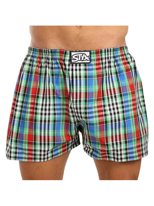 Styx Set di tre pantaloncini oversize da uomo Styx classic rubber multicolore