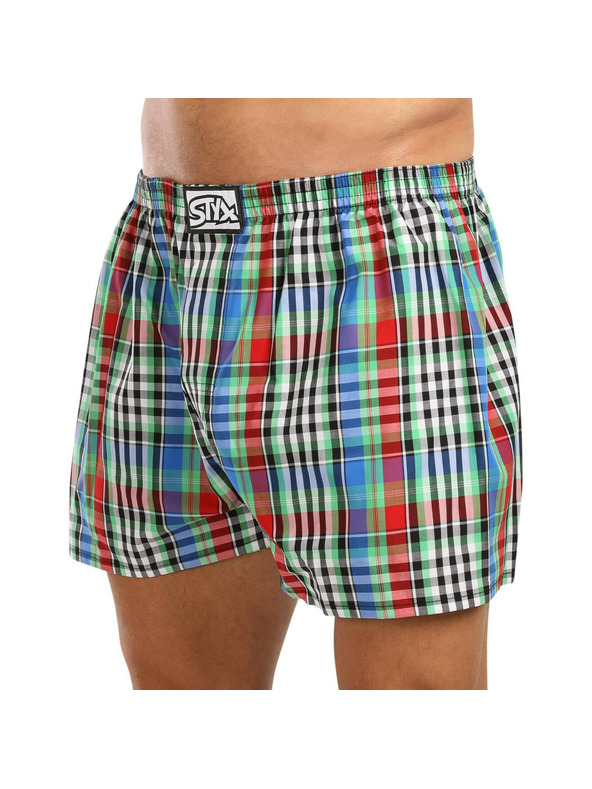 Styx Set di tre pantaloncini oversize da uomo Styx classic rubber multicolore