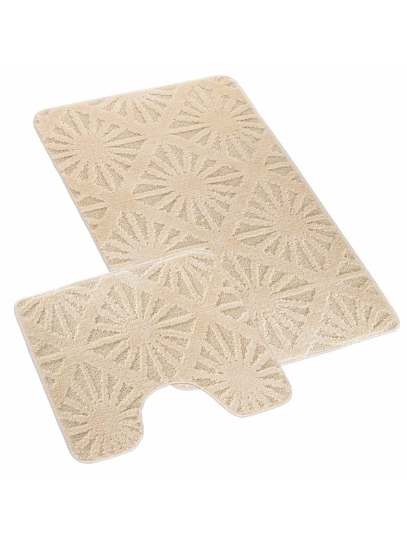 Bellatex Bathroom and toilet rug rays cream Bellatex