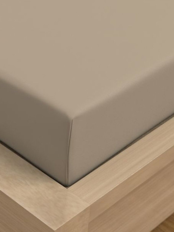 Kvalitex Lenzuolo in raso LUXURY COLLECTION 220x200cm beige