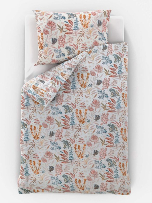 Kvalitex Set di biancheria da letto in raso extended Luxury Collection 140x220, 70x90cm Coral garden Kvalitex