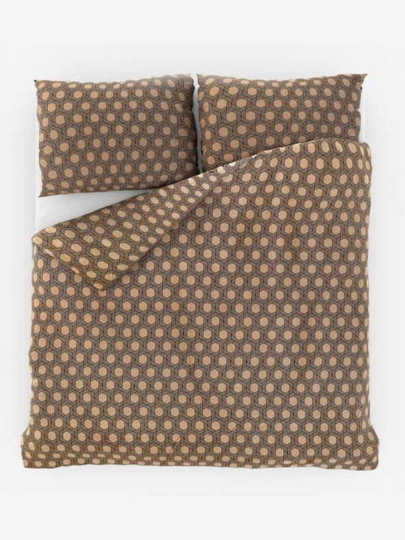 Kvalitex Set di biancheria da letto in raso francese extended Luxury Collection 1+2, 240x220, 70x90cm Carero beige Kvalitex