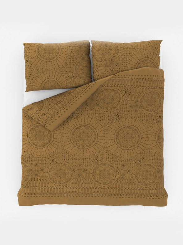 Kvalitex Set di biancheria da letto francese in cotone DELUX 240x200, 70x90cm MERIT oro