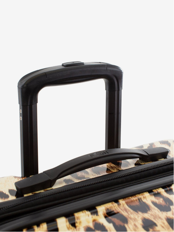 Heys Black-brown patterned travel suitcase Heys Brown Leopard M