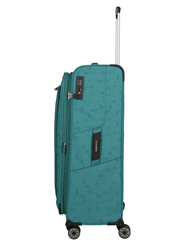 Travelite Travel suitcase Travelite Skaii 4w L Print Petrol