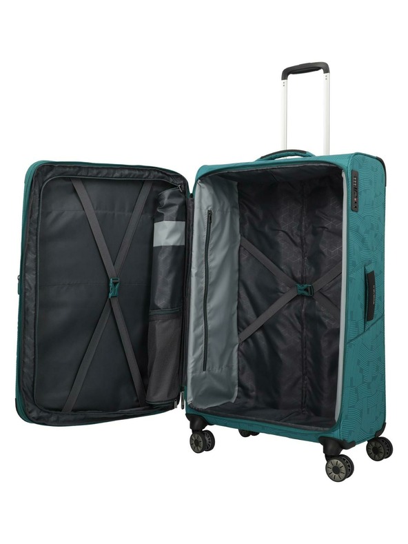 Travelite Travel suitcase Travelite Skaii 4w L Print Petrol