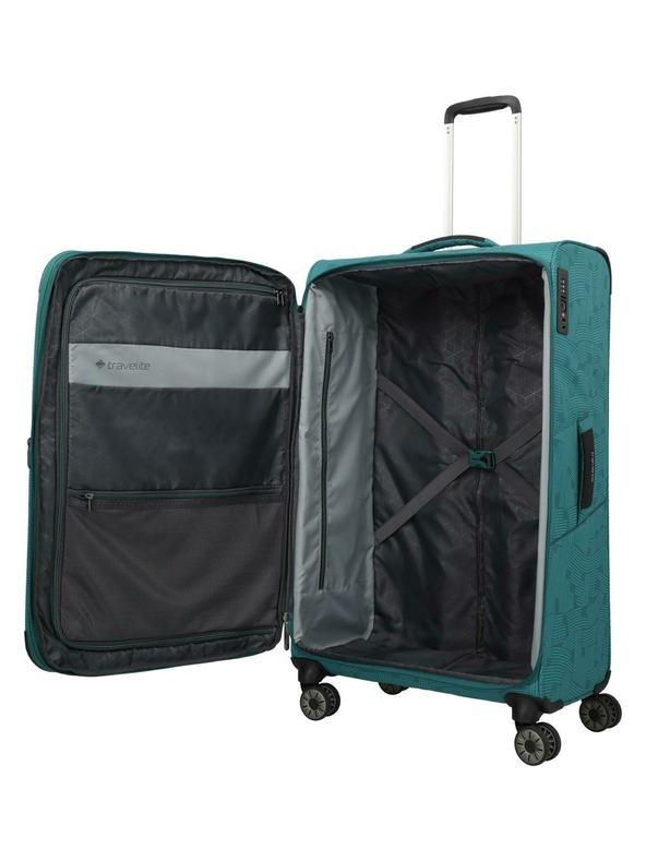 Travelite Travel suitcase Travelite Skaii 4w L Print Petrol