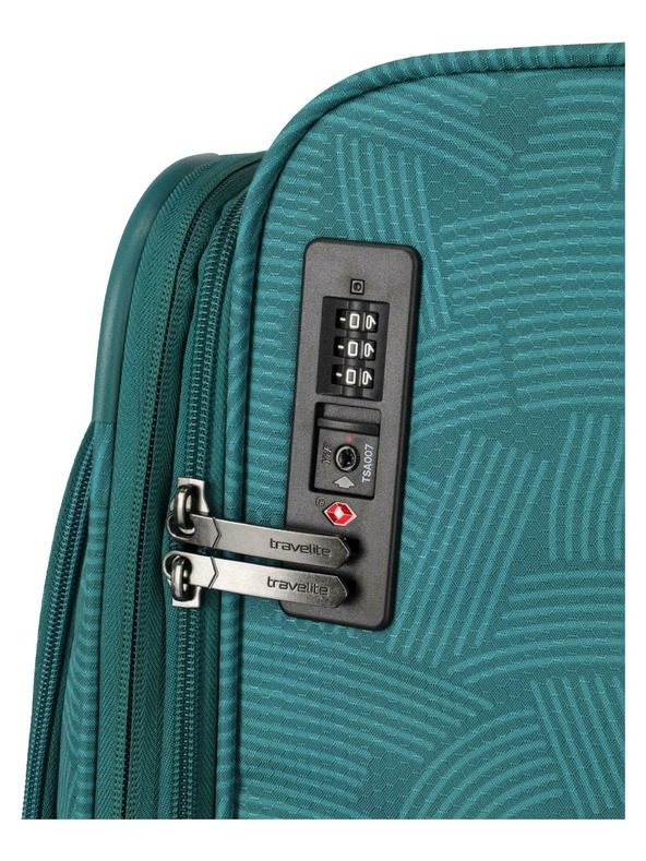 Travelite Travel suitcase Travelite Skaii 4w L Print Petrol