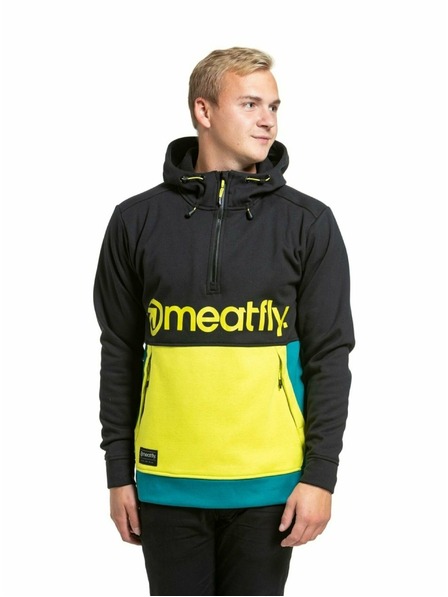 Meatfly Meatfly felpa tecnica maschile Tason Lime / Nero | Nero | Taglia