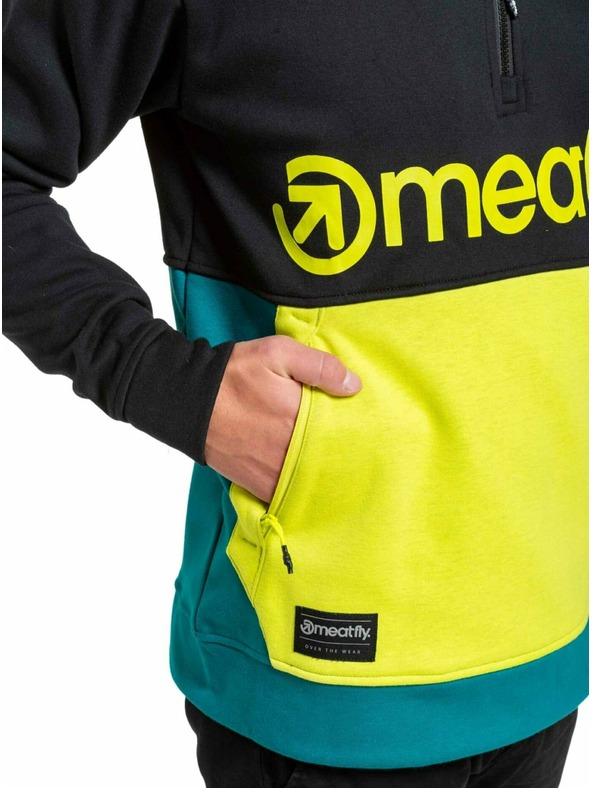 Meatfly Meatfly felpa tecnica maschile Tason Lime / Nero | Nero | Taglia